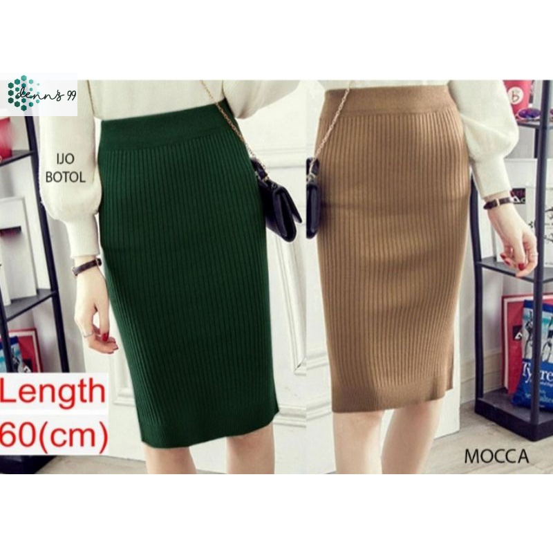 ROK SPAN KNITED / ROK RAJUT PREMIUM / ROK KERJA