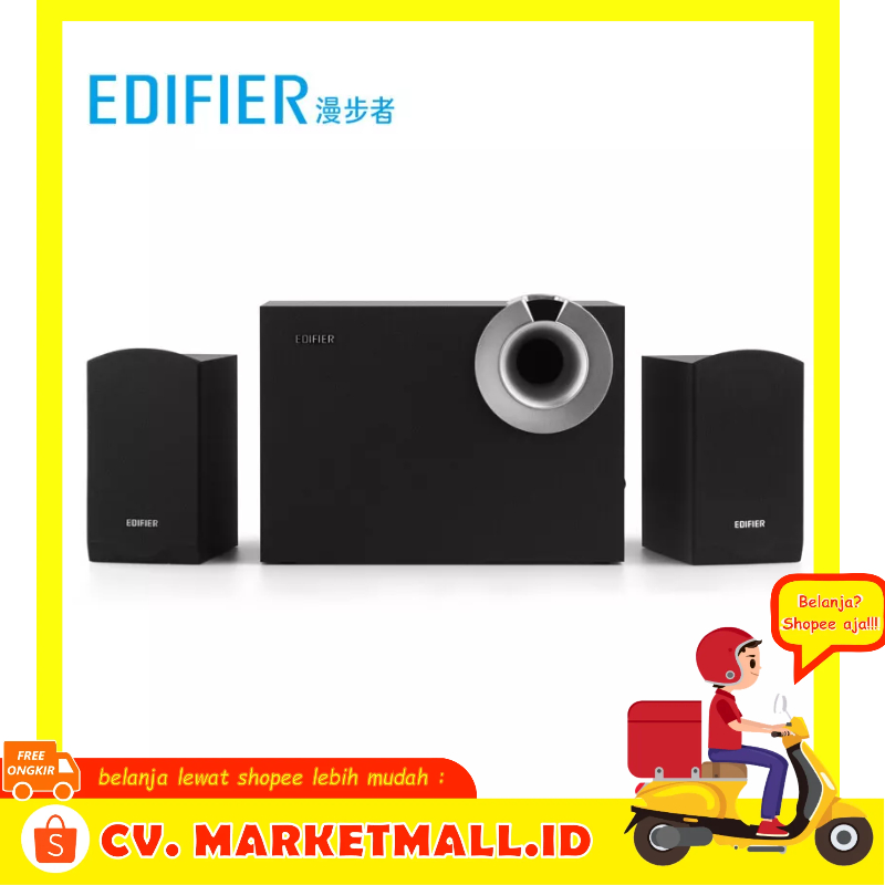 Subwoofer Speaker System Multimedia 2.1 Komputer Notebook TV Audio Bluetooth Edifier M206BT - I7SK2RBK