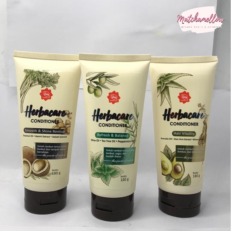 ❄️MATCHA❄️ VIVA SHAMPOO CONDITIONER HERBACARE / CREAMBATH PERAWATAN RAMBUT BERMINYAK KETOMBE RONTOK