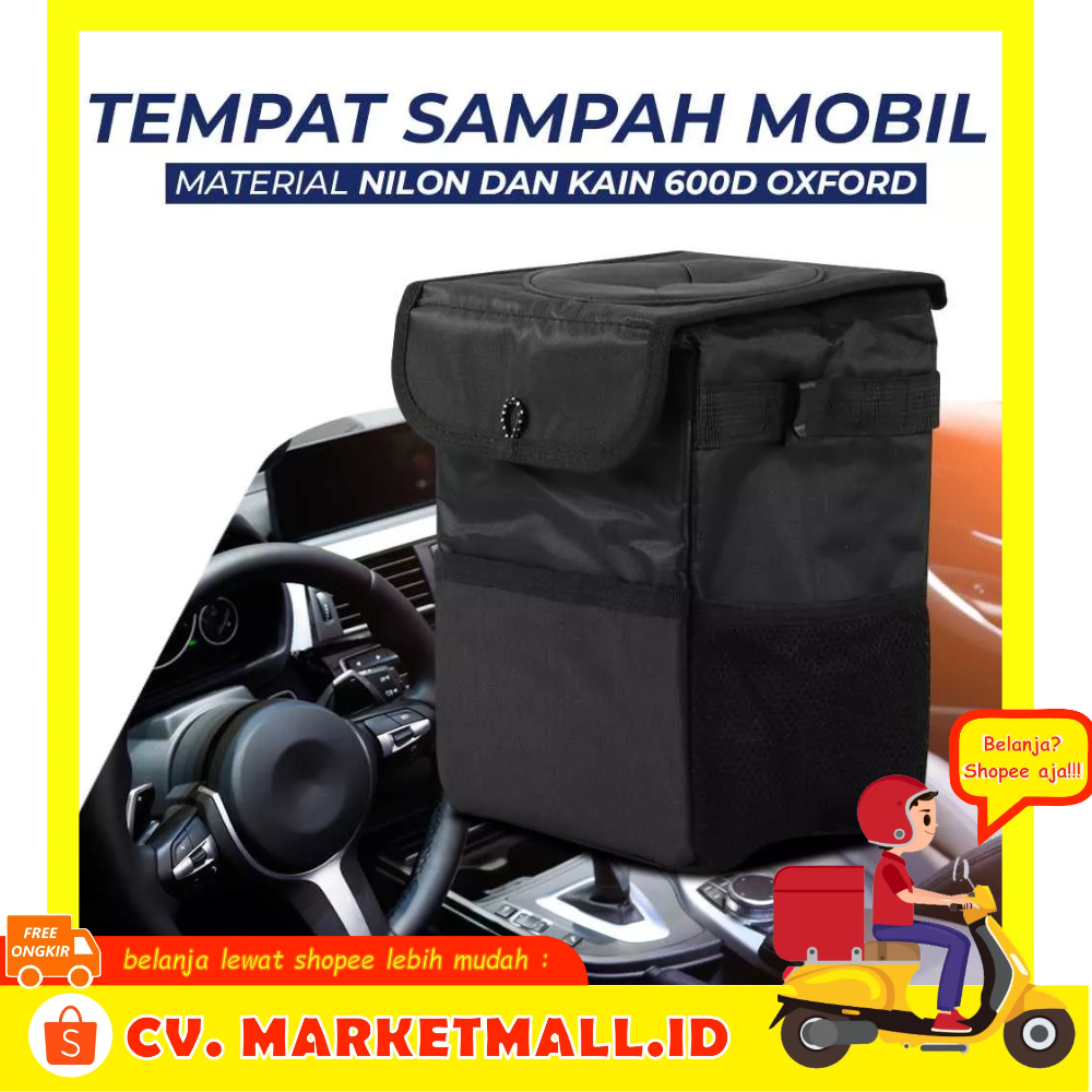 Tempat Sampah Mobil Hanging Modus Menggantung Garbage Can Trash Bin Waterproof Nylon 600D Oxford Fabric - 7RHXVHBK