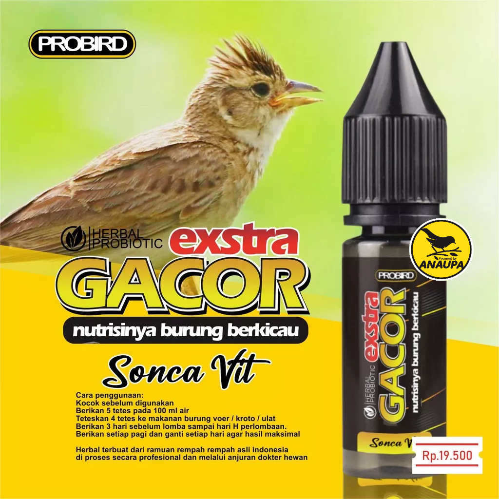 EXTRA GACOR VITAMIN BURUNG BERKICAU SONCA VIT BRANJANGAN - PROBIRD