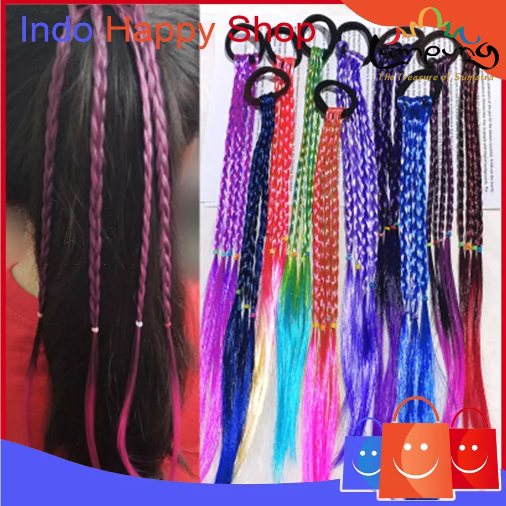 ⭐️𝐈𝐇𝐒 𝟐𝟖𝟑 𝐋𝐚𝐦𝐩𝐮𝐧𝐠⭐️Kuncir Kuda Elastis Model Rambut Palsu Untuk Anak Perempuan Fashion Braid Hair Band