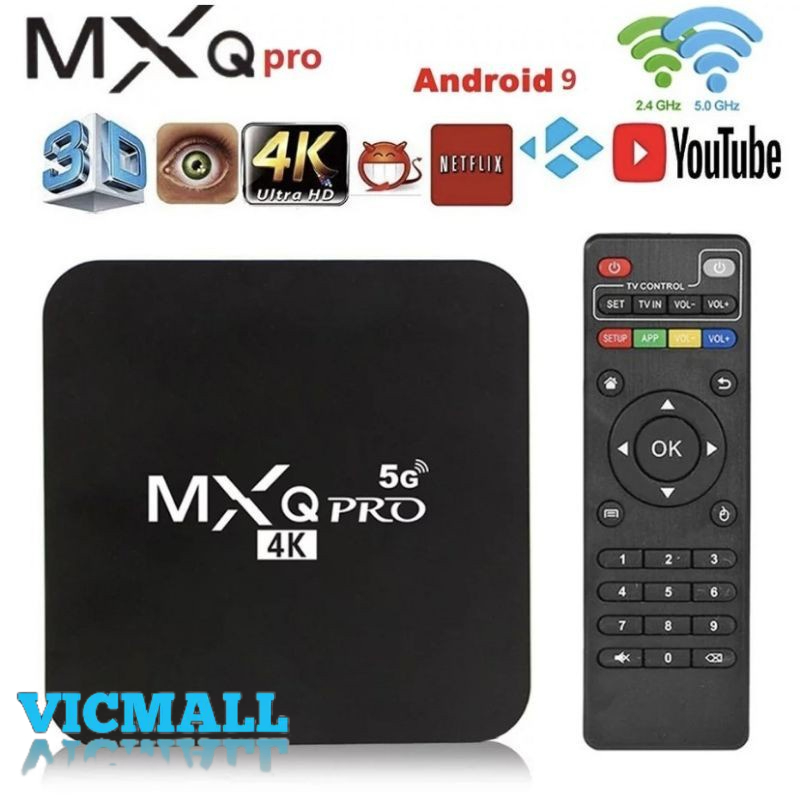 VICMALL - 2GB+16GB Android TV BOX MXQ PRO 4K 5G - Smart TV Box Media Player - TV BOX Ram 2GB / Rom 16GB SET TOP BOX STB