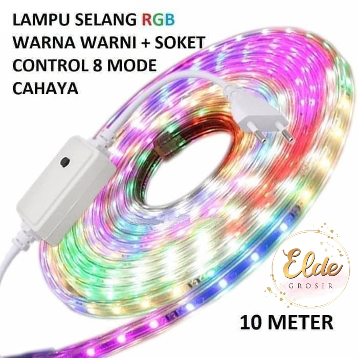 ELDE - Lampu Selang RGB Rainbow LED Strip - LED Strip RGB Warna Warni 3528 220V