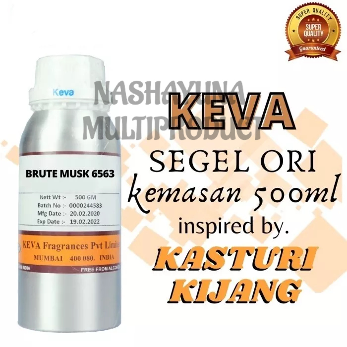 TERBAIK!! Bibit Murni Kasturi Kijang/Brute musk 6563 500ml Keva Segel