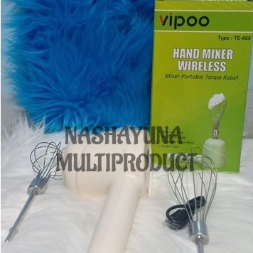 HAND MIXER WIRELESS  VIPOO TE- 068 BLENDER TANGAN PENGOCOK TELUR