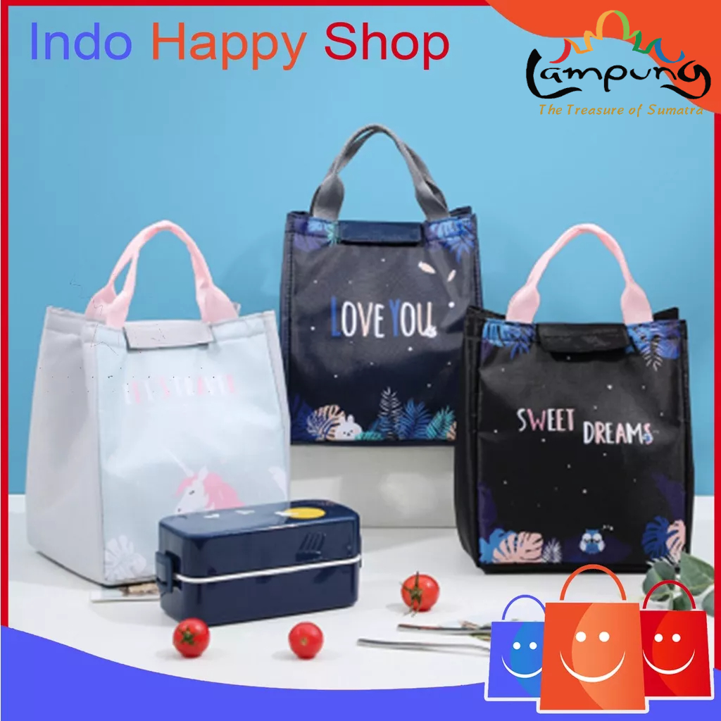 ⭐️𝐈𝐇𝐒 𝟔𝟏𝟑 𝐋𝐚𝐦𝐩𝐮𝐧𝐠⭐️Tas Bekal Lunch Cooler Bag Tas Bento Alumunium Foil Lunch Bag Waterproof