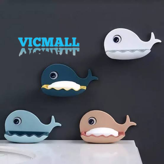 VICMALL - KOTAK TEMPAT SABUN BATANG IKAN PAUS DINDING KAMAR MANDI SOAP HOLDER