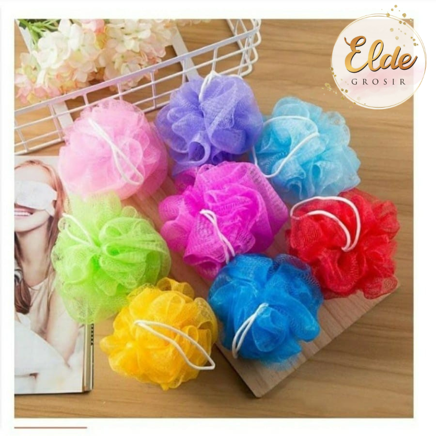 ELDE - Sikat Mandi bahan Jaring/Spons Mandi Bath Sponge SPON MANDI BATH SPONGE SPONS MANDI MEKAR 15 gr SHOWER PUFF SPON JARING