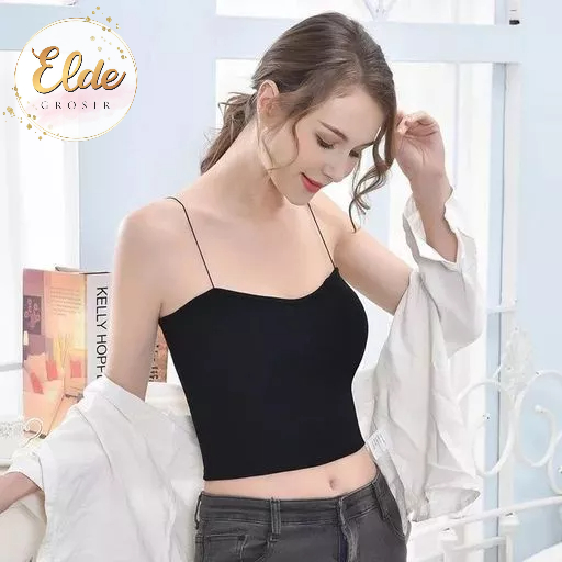 ELDE - TANKTOP BRA WITH CUP BH SINGLET WANITA IMPORT ATASAN WANITA TERBARU / TANK TOP BRA SINGLET