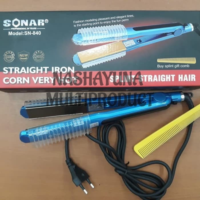 CATOK RAMBUT/PELURUS RAMBUT SONAR SN-840 CATOKAN RAMBUT STRAIGHT IRON CORN VERY HOT