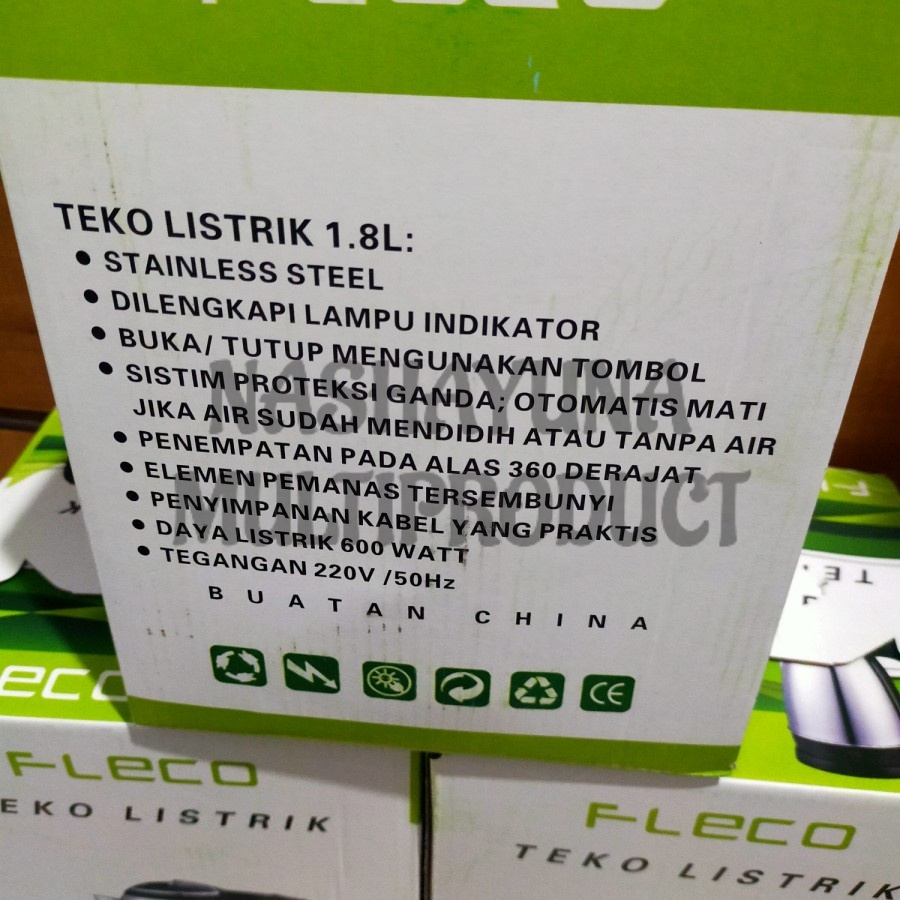 Kettle Electric / Teko Listrik FLECO F-715/F-718 1.5L/1.8L Cepat Masak Dan Praktis