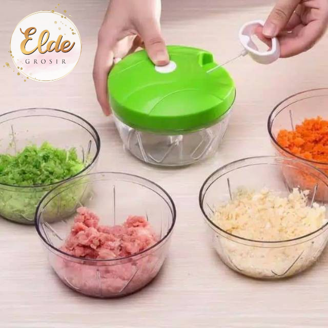 ELDE  - Speedy Chooper Blender Tarik Serbaguna Alat Penggiling Penghancur Bumbu Manual