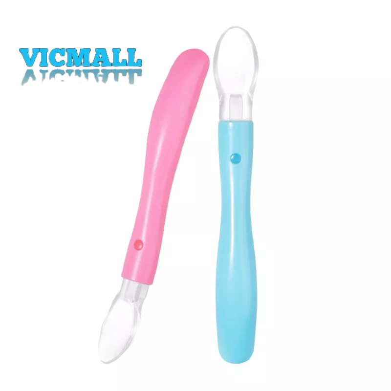 VICMALL - SENDOK MAKAN BAYI SILIKON / SENDOK BAYI SILIKON LENTUR / SPOON SILICONE BABY BPA FREE / ALAT MAKAN SENDOK