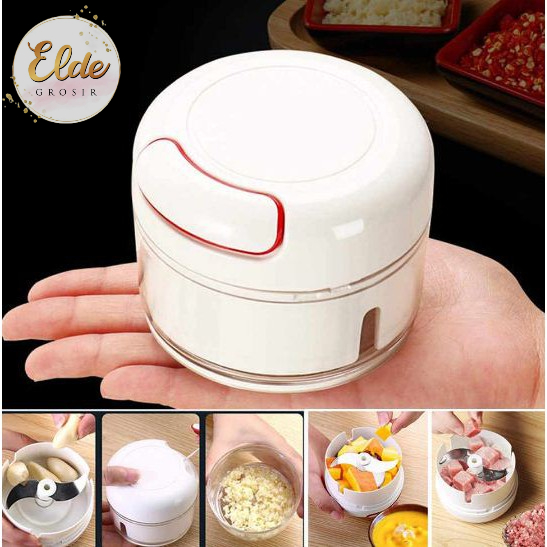 MGA - Blender CAS / Tarik Tangan Manual Mini Speedy Chopper Gilingan Penghalus Bumbu Daging Bawang Blender Portabel Elektrik Tanpa Kabel / Mini Chopper 250ML BLENDER CAS PENGHANCUR BUMBU BAWANG