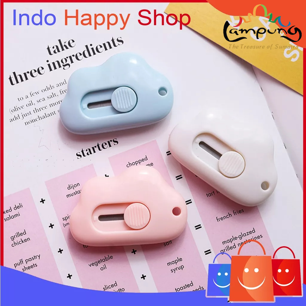 

Cutter Mini Portable Karakter Awan Pisau Pemotong Kertas Cutter Sekolah 792