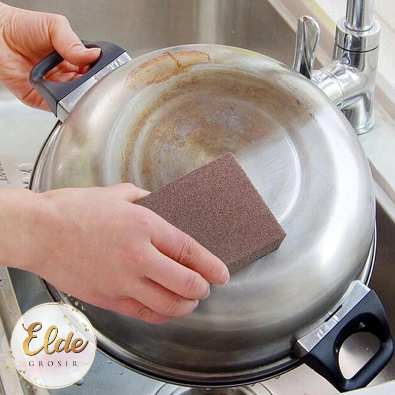 ELDE - Spons Pembersih Kerak Spon Nano Magic Penghilang Kerak Dan Noda Tanpa Deterjen