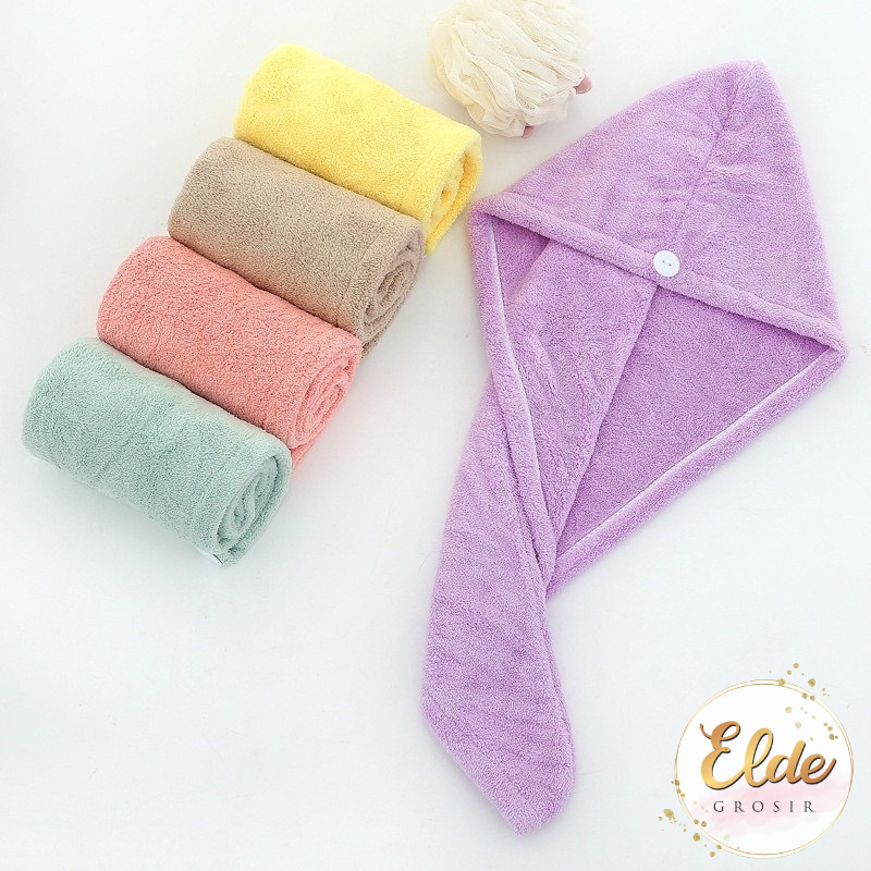 ELDE - Handuk Mandi Kepala Keramas Microfiber