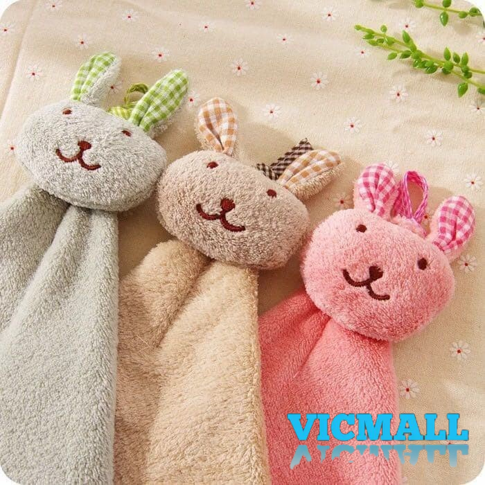 VICMALL - Kain Lap Tangan Kelinci Handuk Lap Tangan Lucu Karakter Bunny Hand Towel