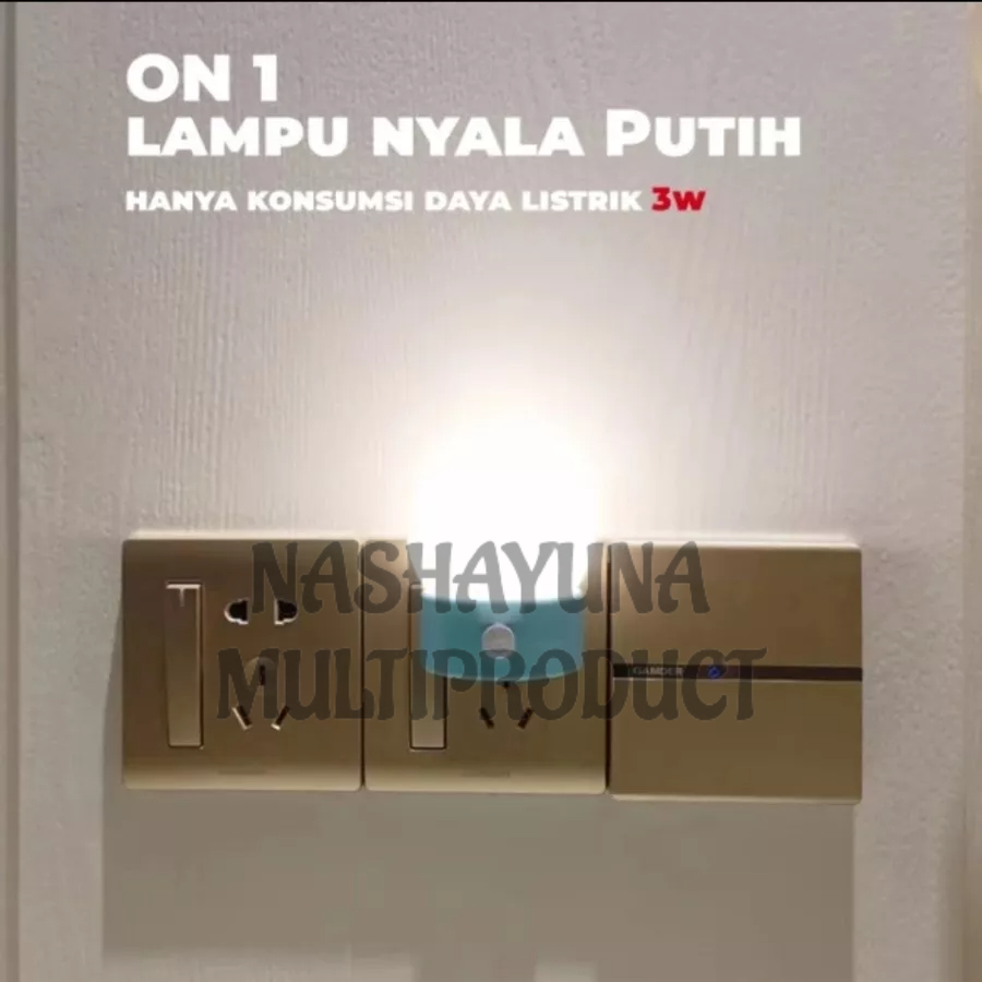 TERBAIK!! Lampu Tidur 3W 0.6W Cahaya Putih Dan Kuning Aoki AK YD01 ORIGINAL