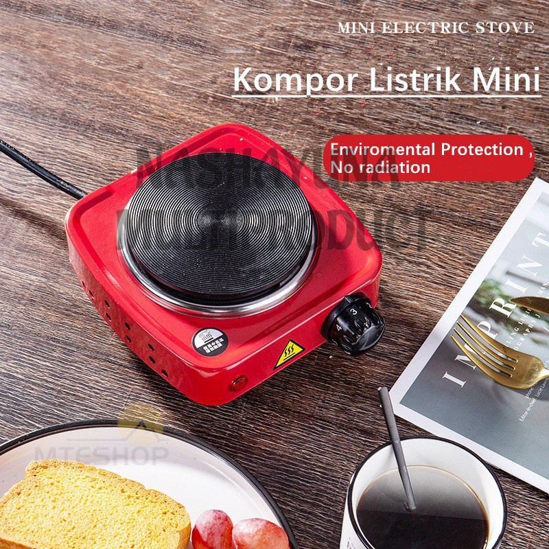 NEW!!! Kompor Listrik Mini Portable Plate Electrik Cooking 500 Watt Serbaguna Mudah Digunakan Dan Dibawa Berkualitas Terjamin