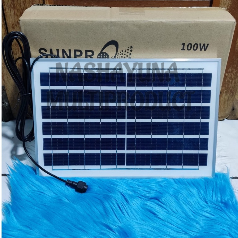 LAMPU TENAGA SURYA/LAMPU SOLAR MEREK SUNPRO IP67 100WATT KUALITAS TERBAIK