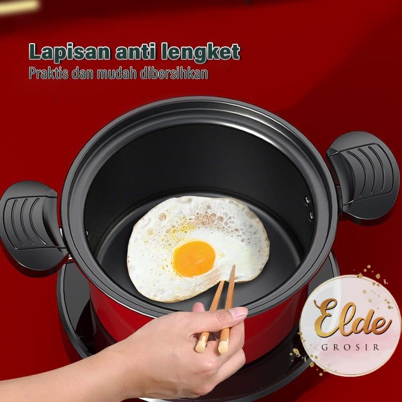 ELDE -  Panci Presto Teflon Pressure Cooker Pot Totipotent 3.5 Liter Melunakan Daging Lembut Anti Lengket