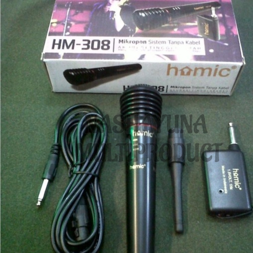 [BAYAR DI TEMPAT] MICROPHONE SINGLE WIRELESS HOMIC HM-298 ( MIC BAHAN METAL ) ORIGINAL