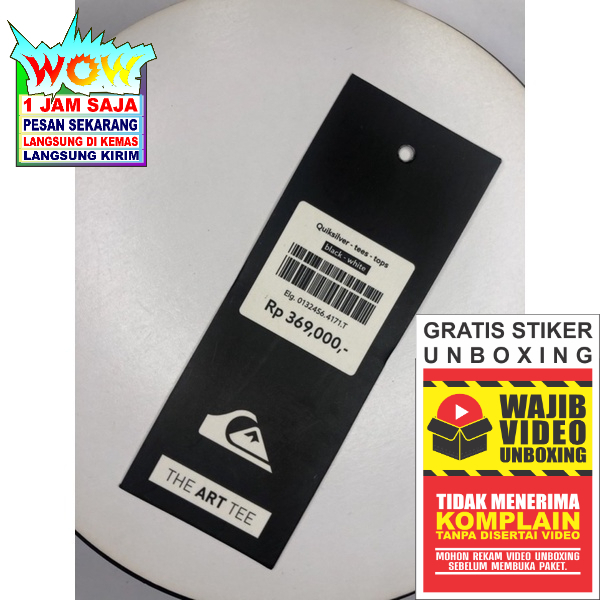 

QUIKSILVER LABEL PRICE TAG BARCODE SUPER PREMIUM CO 1X DI KIRIM 600PCS