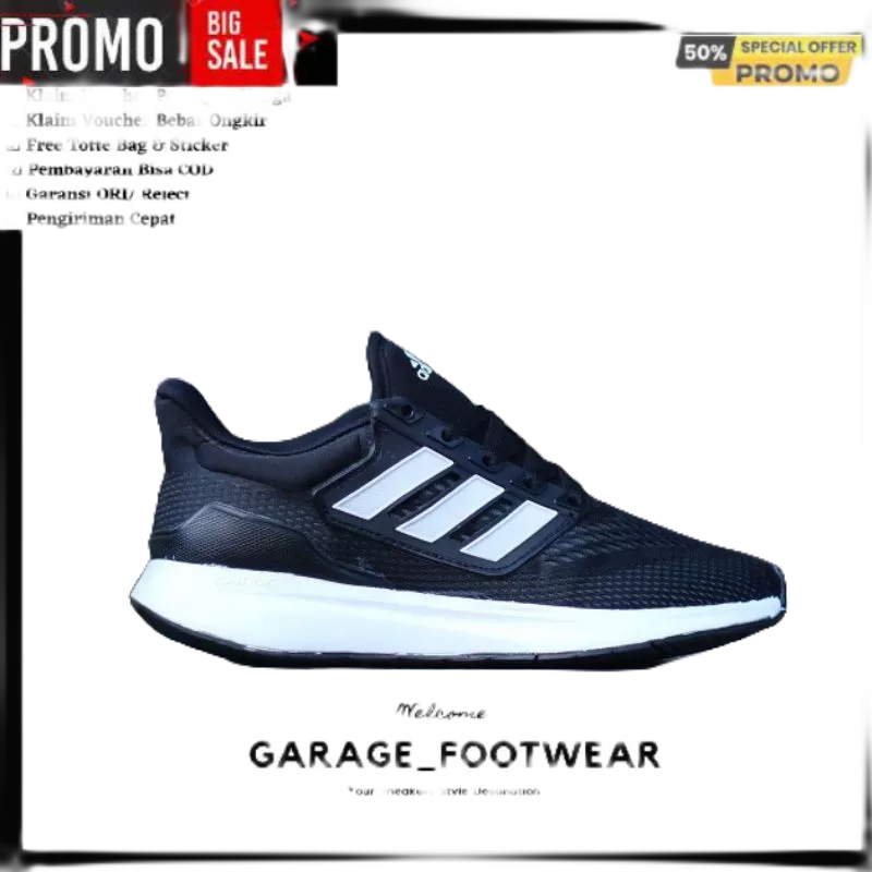 SNEAKER RUNNING ADIDAS EQT21 RUN BLACK WHITE ORIGINAL