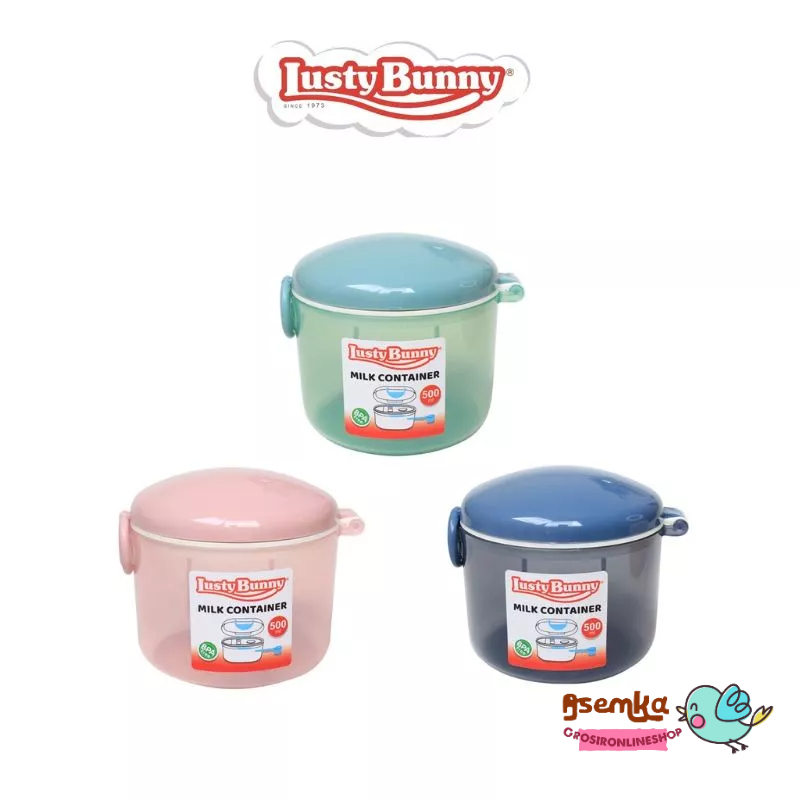 Tempat Kontener Wadah Susu Bubuk Travel 500ml Lusty Bunny Milk Kontainer &amp; Snack