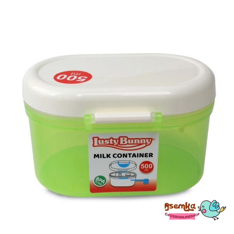 Tempat Kontener Wadah Susu Bubuk Travel 500ml Lusty Bunny Milk Kontainer &amp; Snack