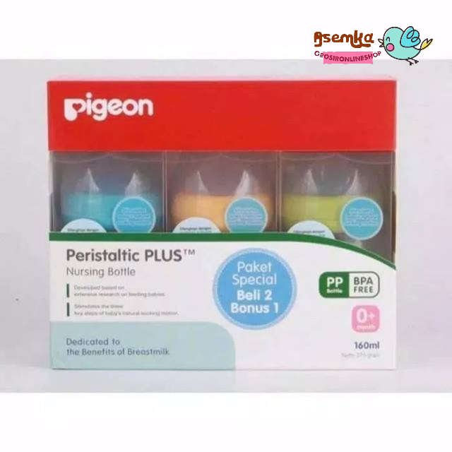 Botol pigeon wide neck 160ml 2 bonus 1 / botol pigeon wideneck 160 promo 2 bonus 1