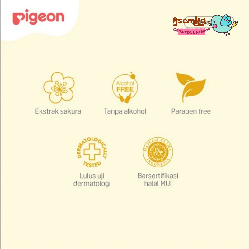 Tissue Basah Pigeon Sakura Extract 50s Wet Wipes