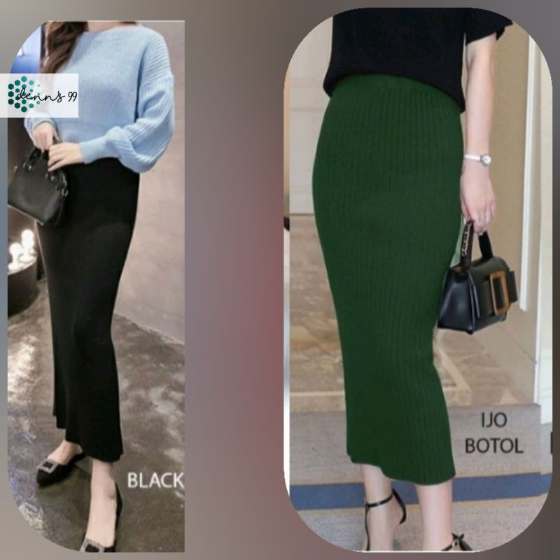 ROK SPAN KNITED / ROK RAJUT PANJANG