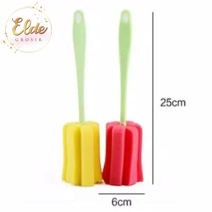 ELDE - Tongkat Spons / Sikat Pembersih Botol / Spons Gelas Murah