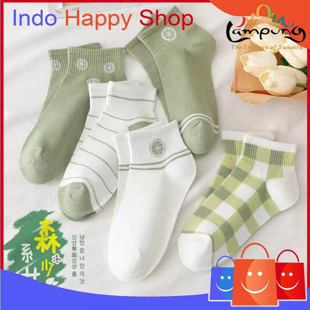 ⭐️𝐈𝐇𝐒 𝟔𝟐𝟕 𝐋𝐚𝐦𝐩𝐮𝐧𝐠⭐️Kaos Kaki Pria Wanita Motif Lemon Kaos Kaki Pendek Japanese Ankle Socks