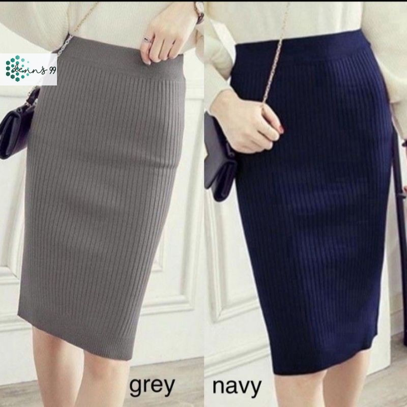 ROK SPAN KNITED / ROK RAJUT PREMIUM / ROK KERJA