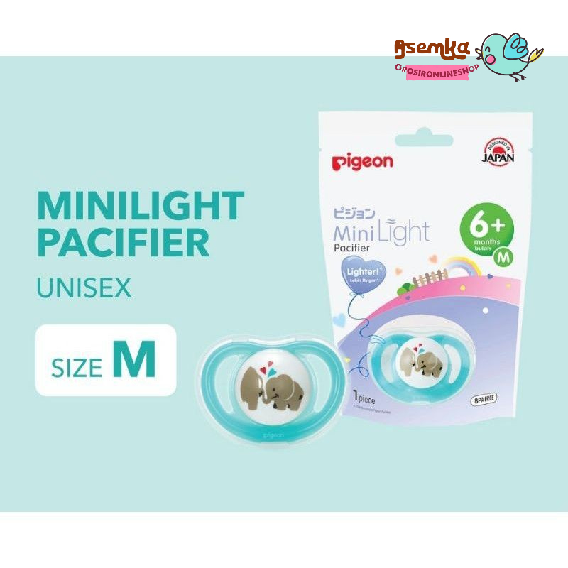 ORIGINAL ASLI Empeng Pigeon Silicon karakter minilight kemasan baru / Empeng Pigeon Step 1,2