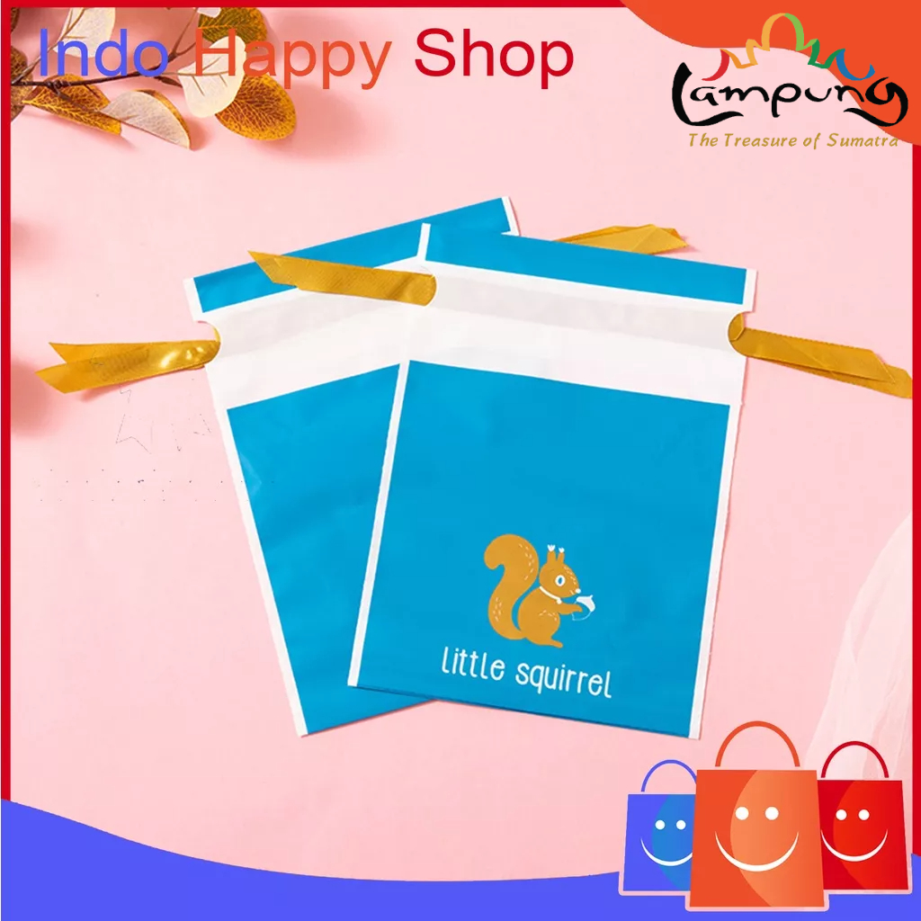 ⭐️𝐈𝐇𝐒 𝟗𝟎𝟒 𝐋𝐚𝐦𝐩𝐮𝐧𝐠⭐️Tas Serut Plastik Tas Make Up Travel Hadiah Souvenil Little Squirrel Serbaguna