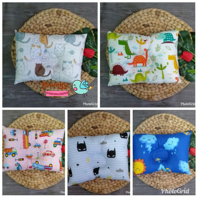 Bantal Guling kepala peyang anak / bantal mahkota crown / bantal tidur bayi / bantal new born