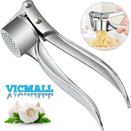 VICMALL - Alat Press Pemeras Penghancur Bawang Putih Stainless Steel Garlic Press