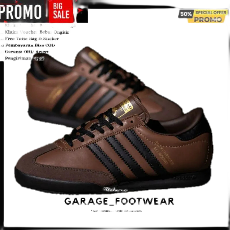 ADIDAS BECKENBAUER BROWN TRAINERS ORIGINAL 100% - SEPATU PRIA - SEPATU ADIDAS ORIGINAL 100% - SEPATU