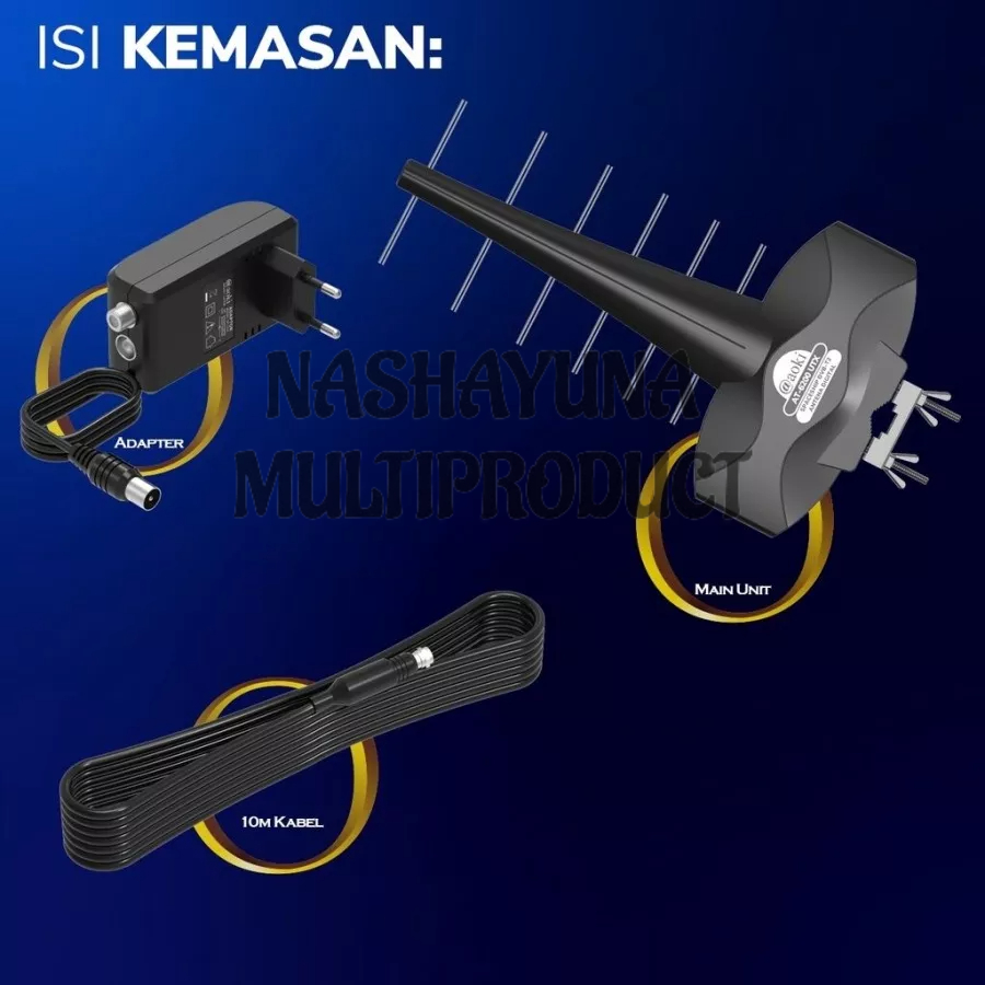 ANTENA DIGITAL MEREK AOKI AT-6200 OUTDOOR 4K HDTV TAHAN AIR DAN SINAR UV