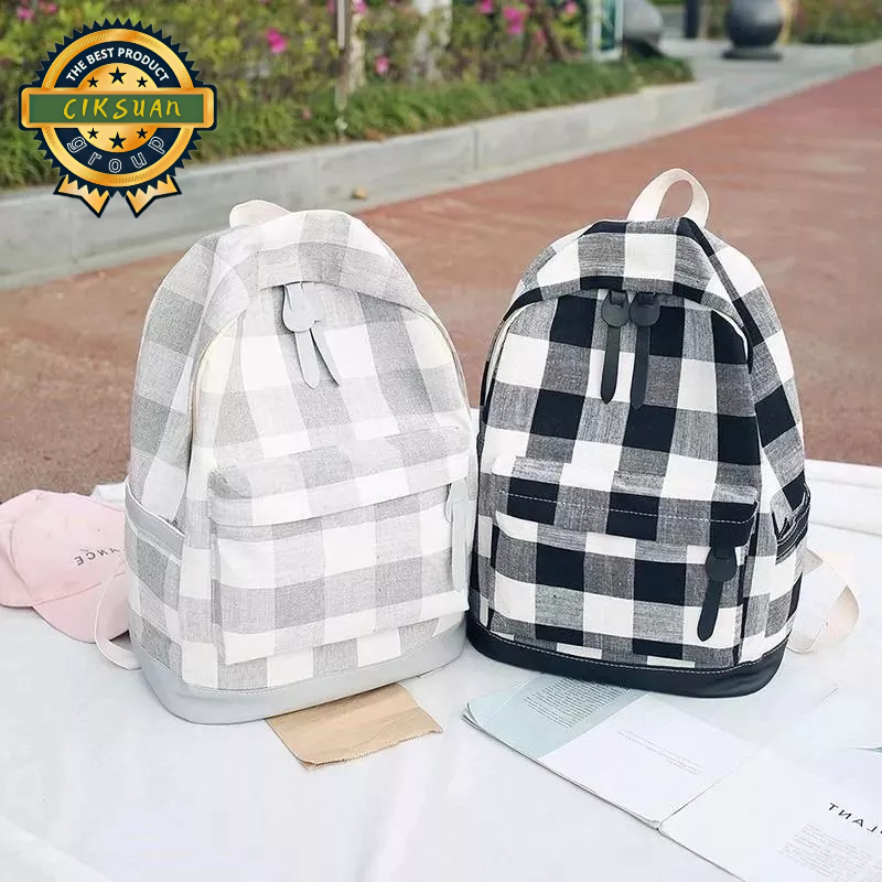 TAS DENGAN MOTIF KOTAK KOTAK REMAJA/ TAS KEKINIAN REMAJA SEKOLAH SD SMP SMA SMK KULIAH