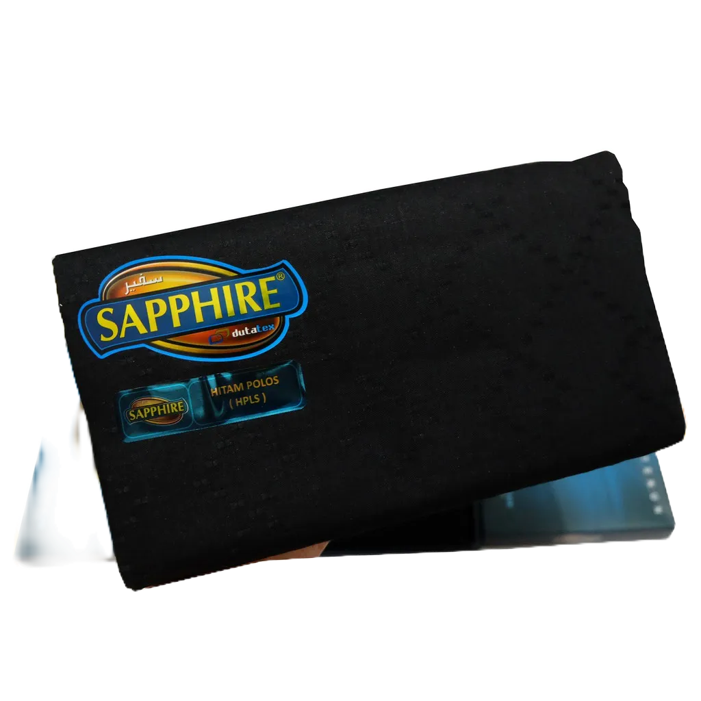 Sarung Tenun Sapphire Hitam Polos (HPLS)