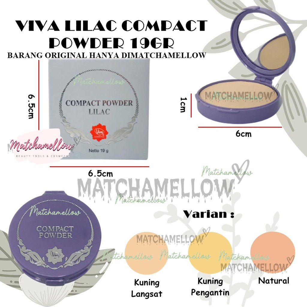 ❄️MATCHA❄️ VIVA LILAC COMPACT POWDER 19GR - BEDAK VIVA ORIGINAL BPOM