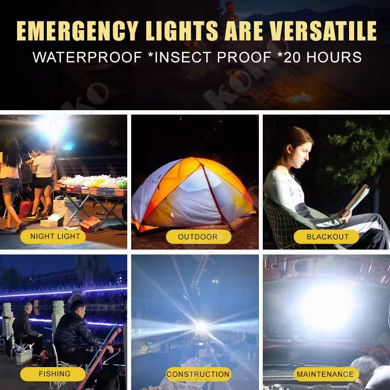 【penjual lokal】Lampu Emergency Bulb LED 100W 300W 400W 500W / Lampu Indoor Outdoor 100W / Rechargeable Lampu 500W / Lampu 300W Bulb / Lampu Darurat 100 WATT lampu emergency led