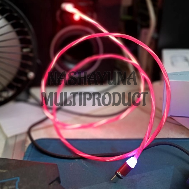 KABEL CHARGER USB MAGHNET LED UNIVERSAL