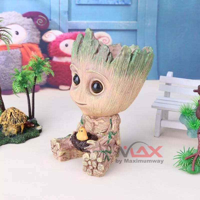 Vas Bunga pajangan meja Cantik Unik Baby Groot pas di Meja Kerja atau Meja Tamu Desktop Accessories